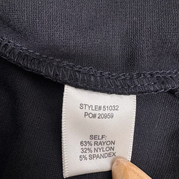 NWT Skies are Blue Bernice Scallop Hem Skirt Black sz Medium Basic Casual Office - Picture 7 of 8